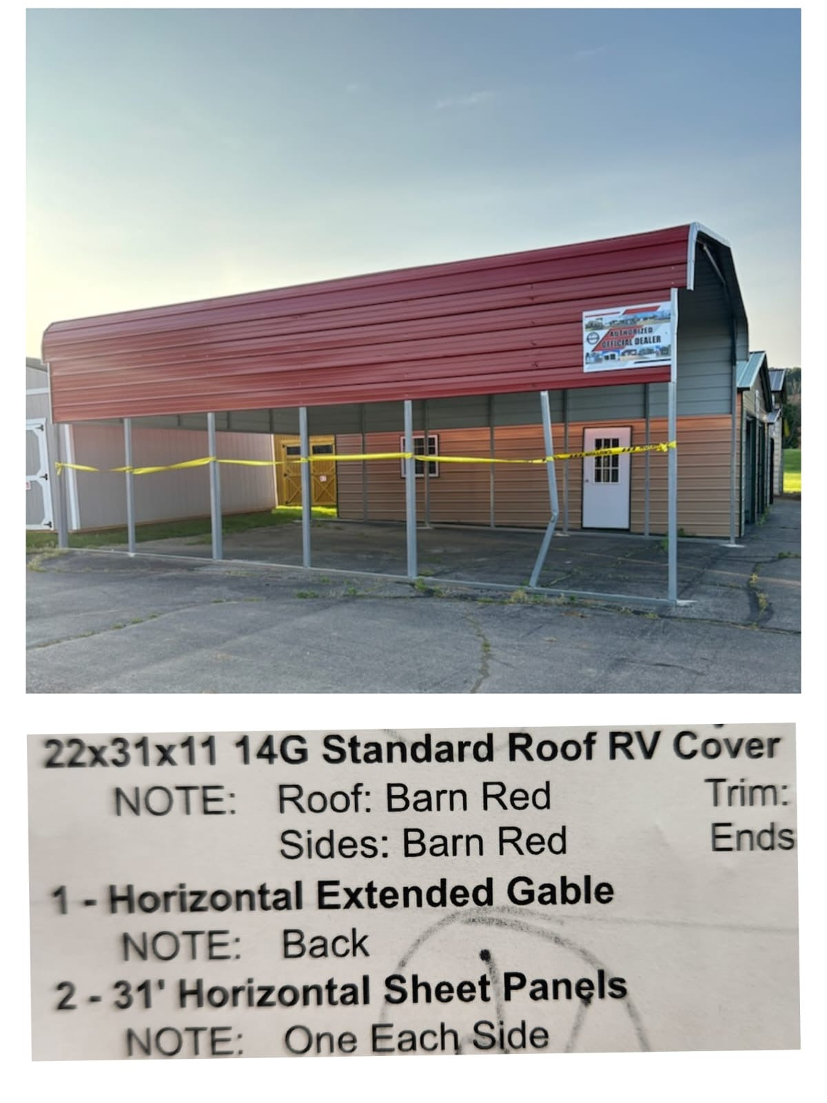 22x31x11 Carport