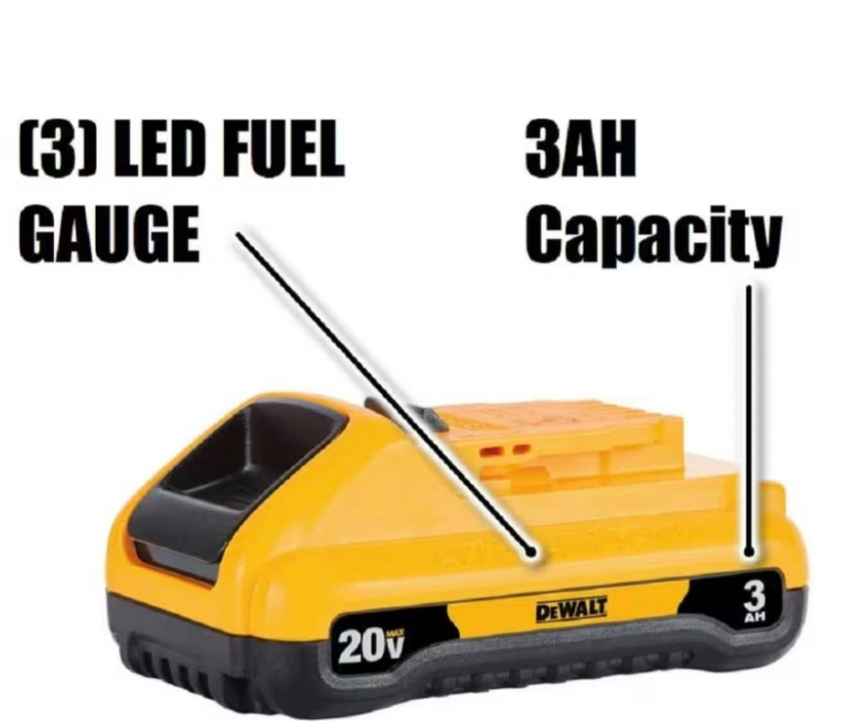 DEWALT 20V MAX Compact Lithium-Ion 3.0Ah Battery Pack