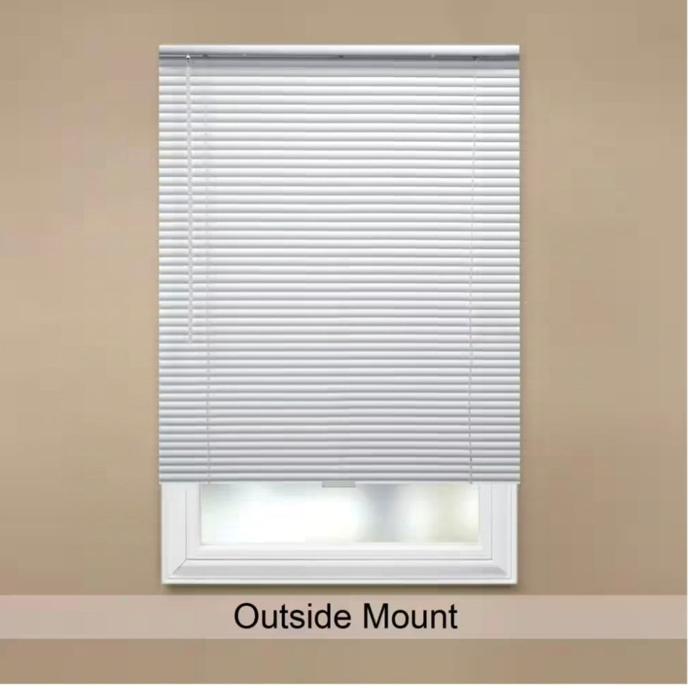 White Cordless Aluminum Mini Blinds for Windows with 1 in. Slats - 27 in. W x 72 in. L(Actual Size 26.5 in. W x 72 in.L)