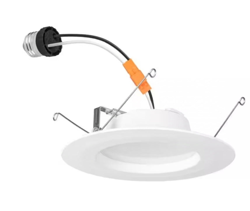 5/6 in. Integrated LED Recessed Retrofit Light Trim with Selectable Color Temperature, (4-Pack