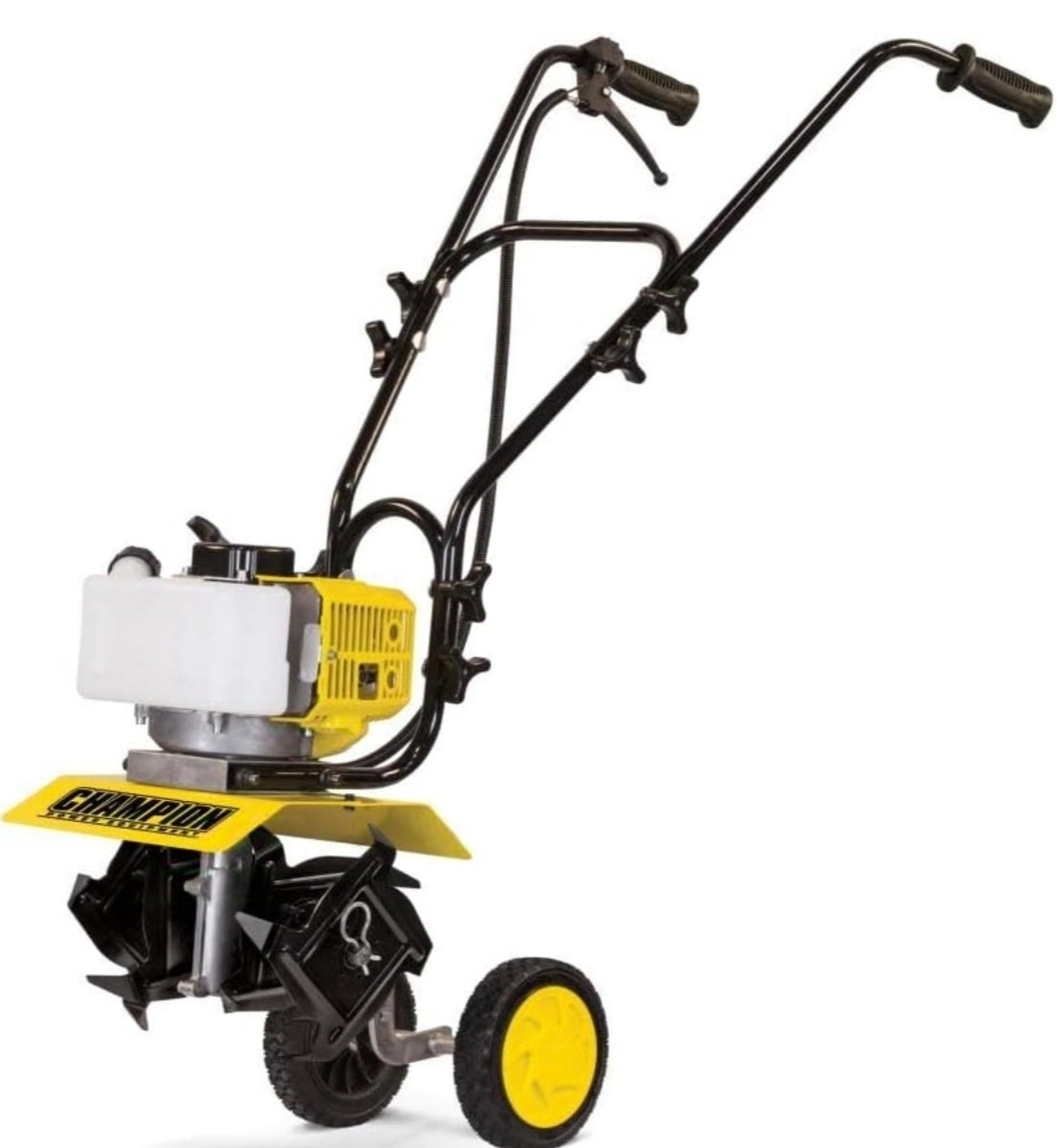 Champion Power Equipment 43cc 2-Stroke Portable Gas Garden Tiller Cultivator, Adjustable Depth