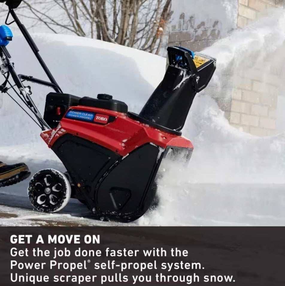 Toro
Power Clear 721 E 21 in. 212 cc Single-Stage Self Propelled Electric Start Gas Snow Blower