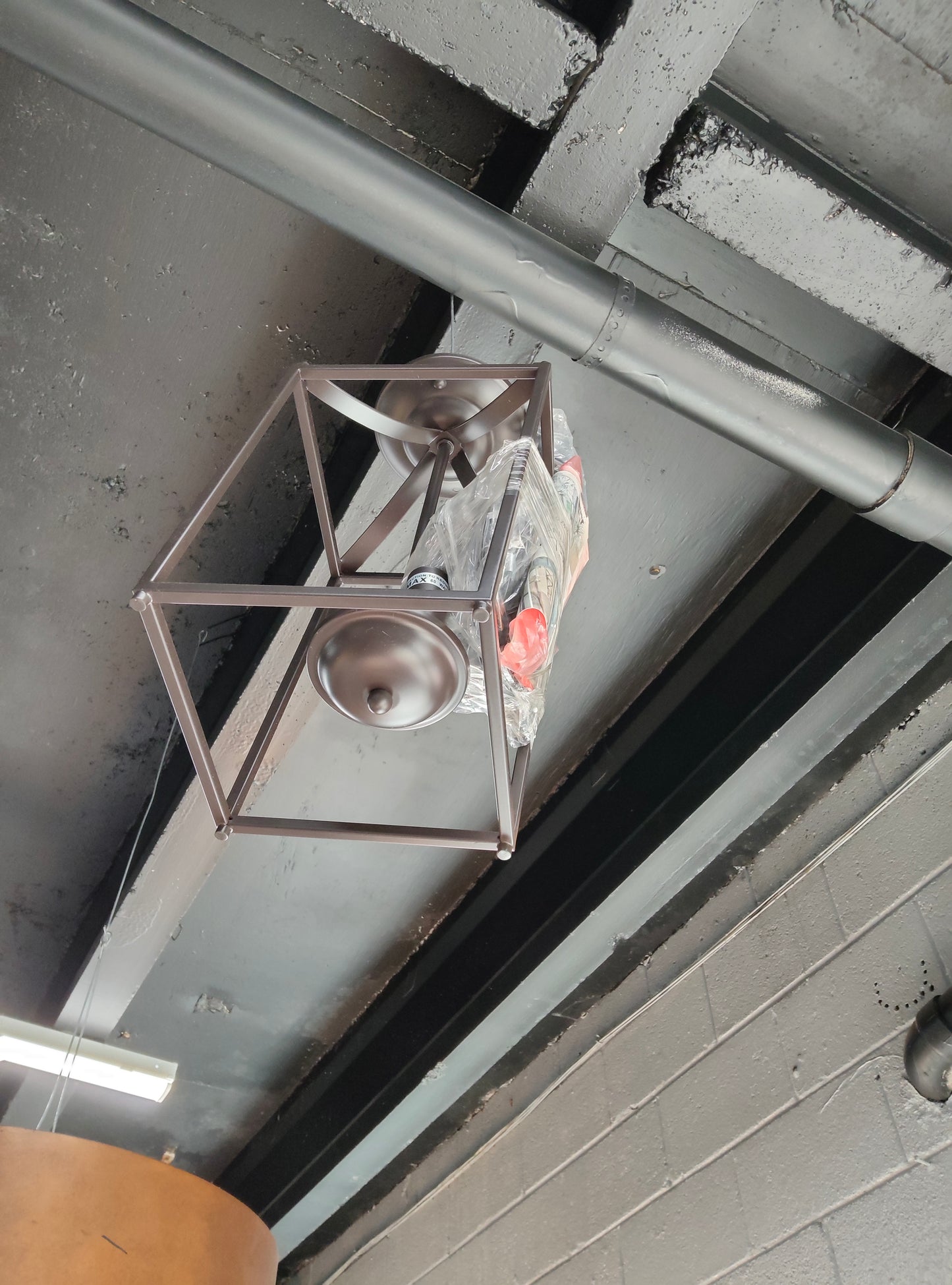 Lámpara colgante geométrica de transición de hoja de plata antigua de 3 luces de Lucid Lighting