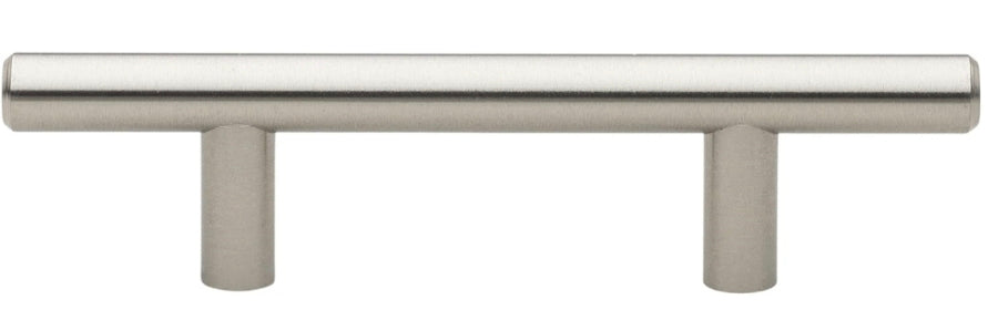 GlideRite Hardware 5007-64-SS-1 2.5 inch CC 5 inch Long Solid Bar Handle Pulls 1 Pack, 2.5", Stainless Steel Finish
