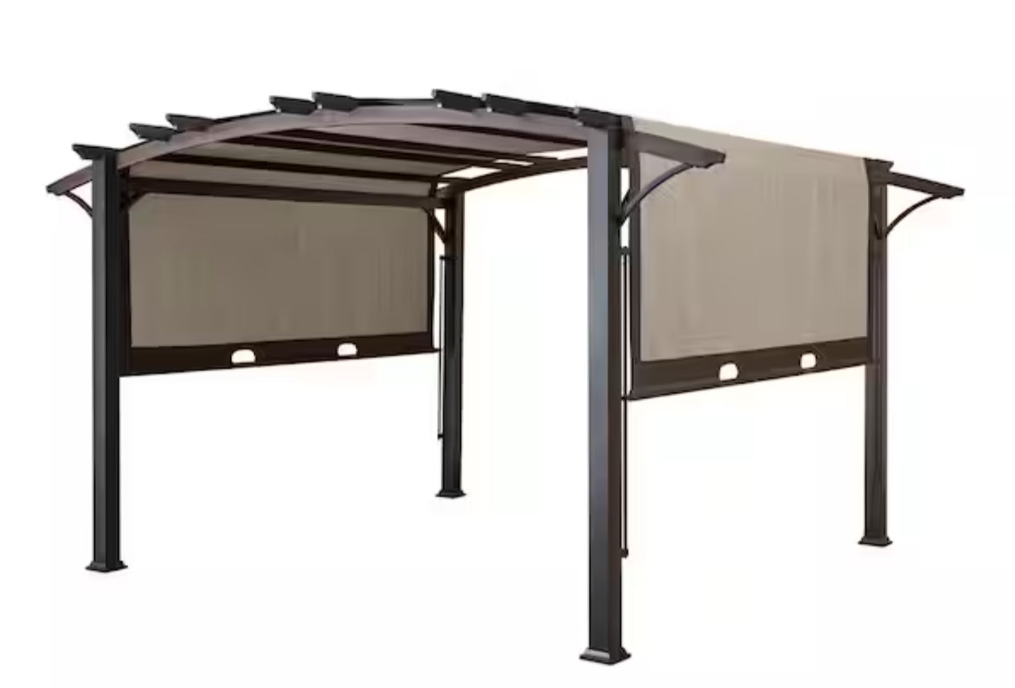 Hampton Bay
Orchard Park 13 ft. x 11 ft. Brown Steel Arched Beam Pergola with Sling Canopy Only in the Store