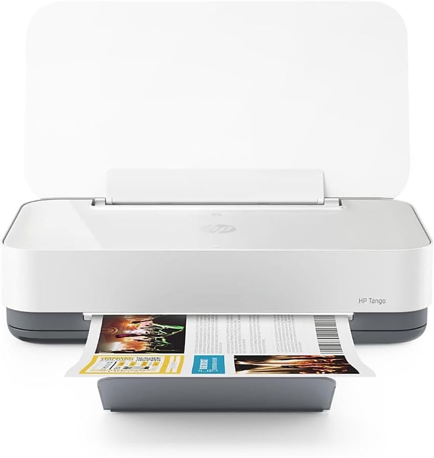 HP Tango Smart Wireless Printer – Mobile Remote Print, Scan, Copy, HP Instant Ink, Works with Alexa(2RY54A),White