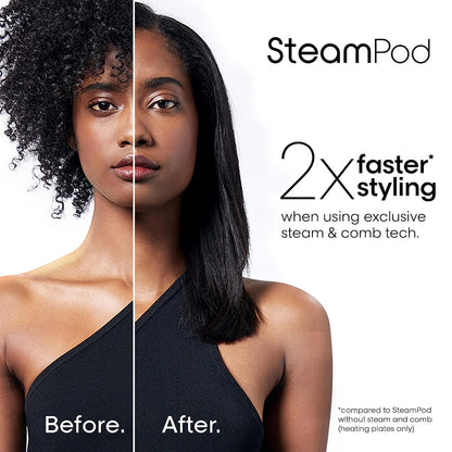 L'Oreal Professionel Steampod Hair Straightener & Styling Tool | Professional Steam Styler | For All Hair Types and Textures | 24 Hour Frizz Control | Smooths and Adds Shine