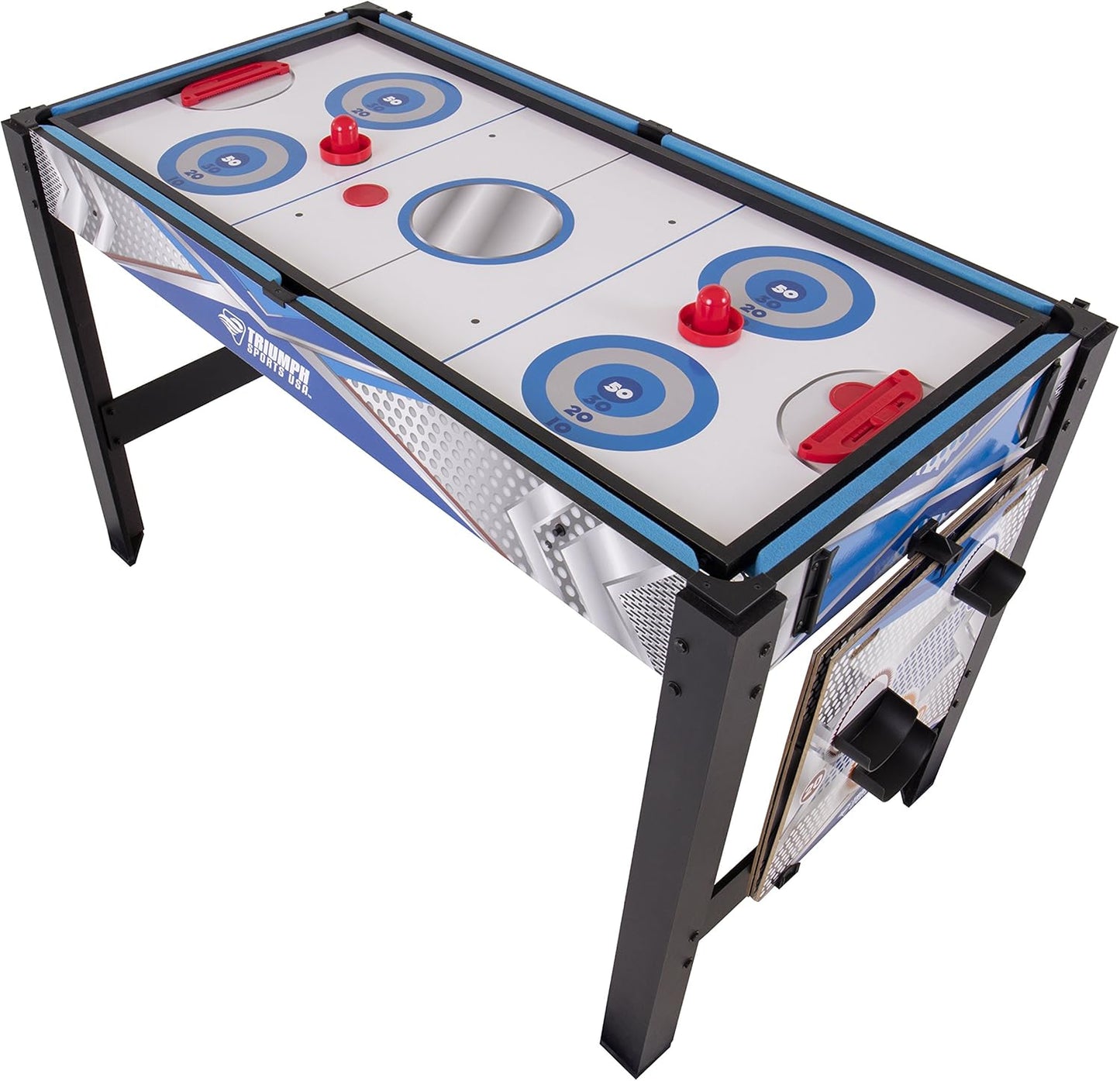 Triumph 13-in-1 Combo Game Table Includes Basketball, Table Tennis, Billiards, Push Hockey, Launch Football, Baseball, Tic-Tac-Toe, and Skee Bean Bag Toss