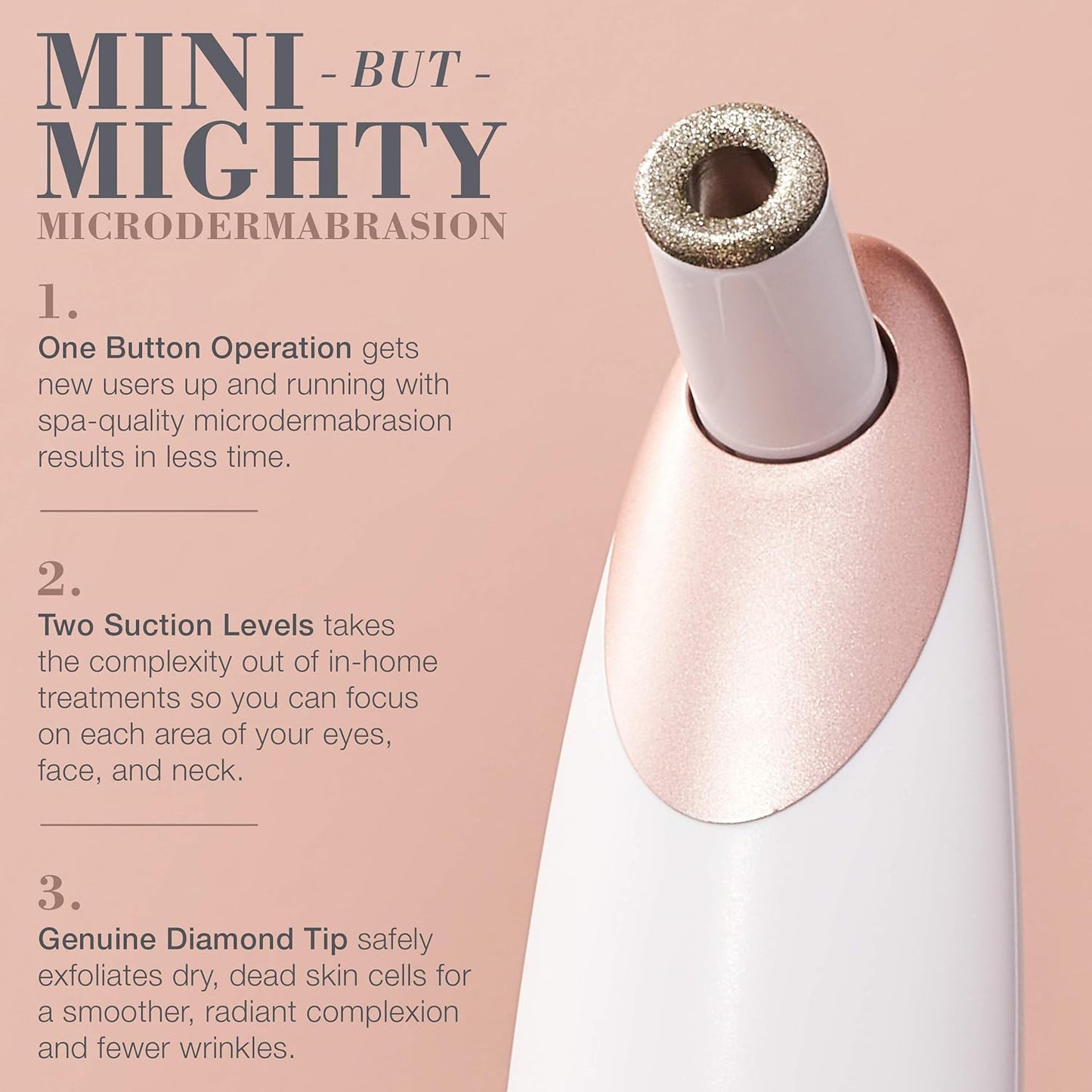 Trophy Skin MiniMD - Mini Handheld Microdermabrasion System - Improves Texture and Skin Tone