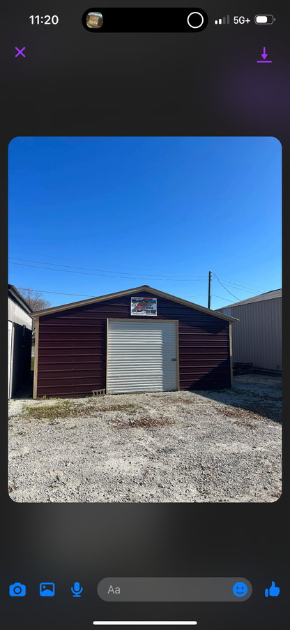 22x31x8 Metal Garage