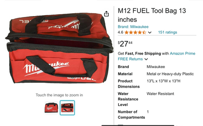 M12 FUEL Tool Bag 13 inches