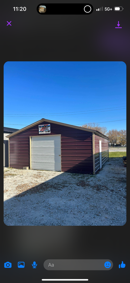 22x31x8 Metal Garage