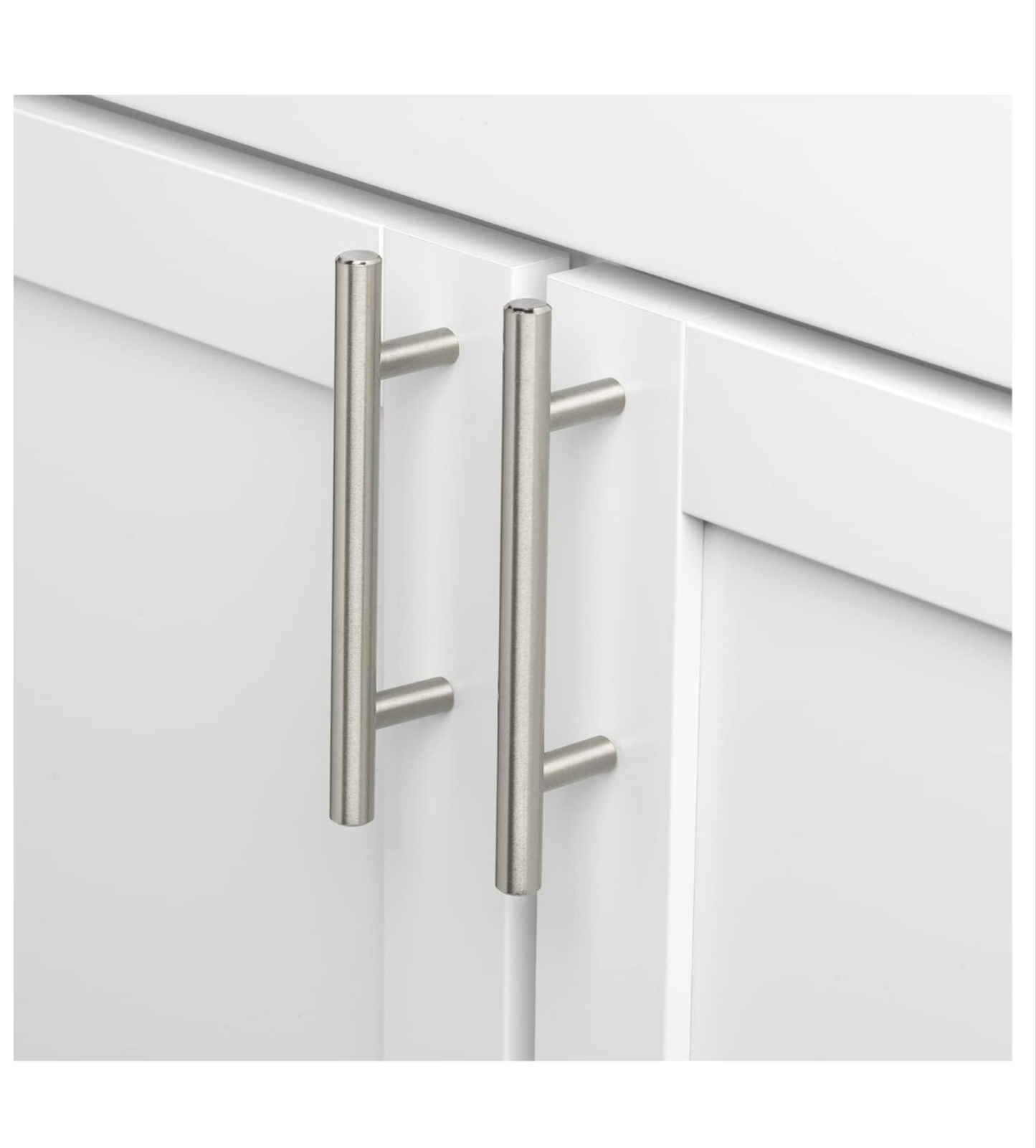 GlideRite Hardware 5007-64-SS-1 2.5 inch CC 5 inch Long Solid Bar Handle Pulls 1 Pack, 2.5", Stainless Steel Finish