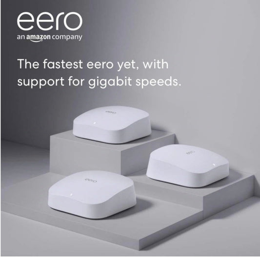 eero - Pro 6 AX4200 Tri-Band Mesh Wi-Fi 6 System (3-pack) - White