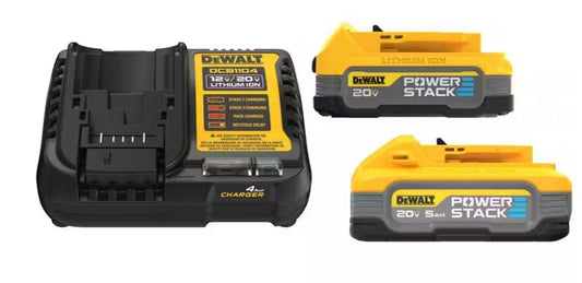 Powerstack 20-Volt Lithium-Ion 5.0 Ah and 1.7 Ah Batteries and Charger