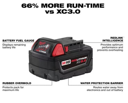 Milwaukee M18 18-Volt 5.0 Ah Lithium-Ion XC Extended Capacity Battery Pack