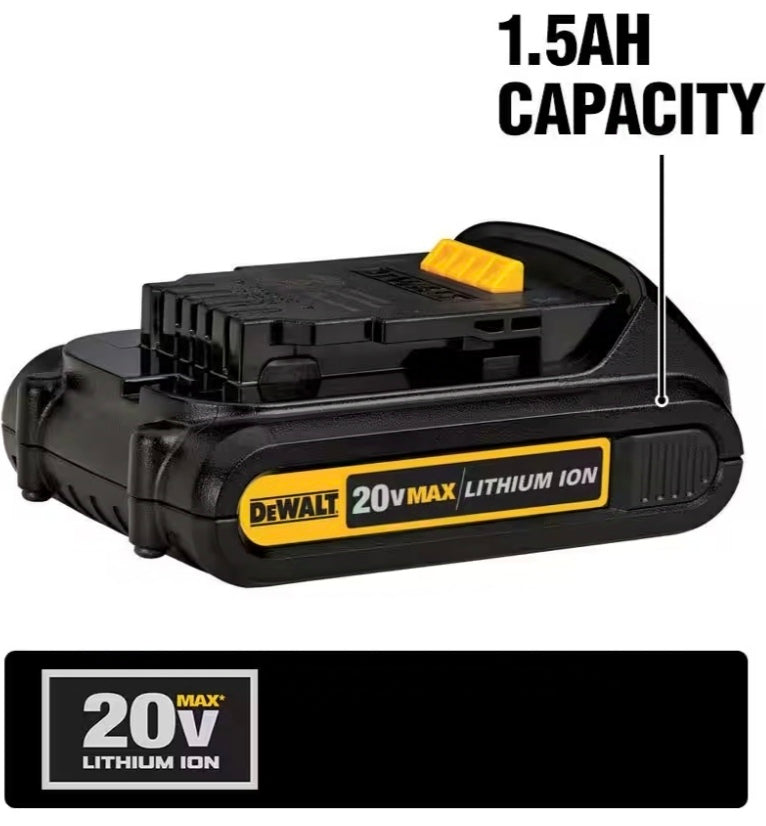 DEWALT 20V MAX Compact Lithium-Ion 1.5Ah Battery Pack