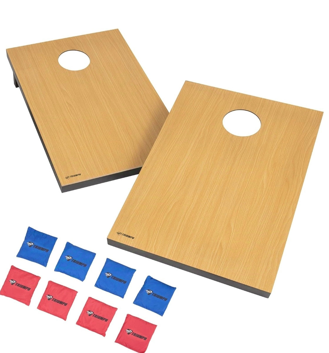 Triumph Premium 2x3 Cornhole Set - Includes 2 Portable, Scratch Resistant Bag Toss Boards and 8 Cornhole Bags