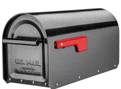 Sequoia Pewter, Large, Steel, Heavy Duty Post Mount Mailbox