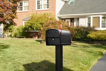 Oasis 360 Black, Large, Steel, Locking Parcel Mailbox with 2-Access Doors