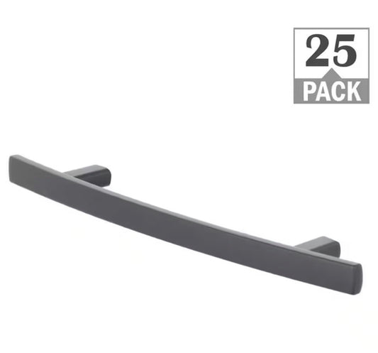 Contemporary Beam 5-1/16 in. (128 mm) Matte Black Classic Cabinet Pull (25-Pack)