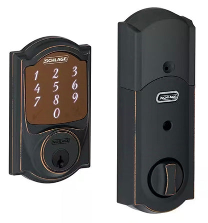 Camelot Aged Bronze Sense Smart Door Lock With Alarm