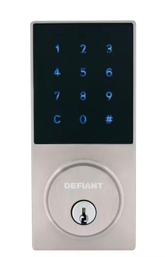 Slim Satin Nickel Electronic Touchpad Deadbolt