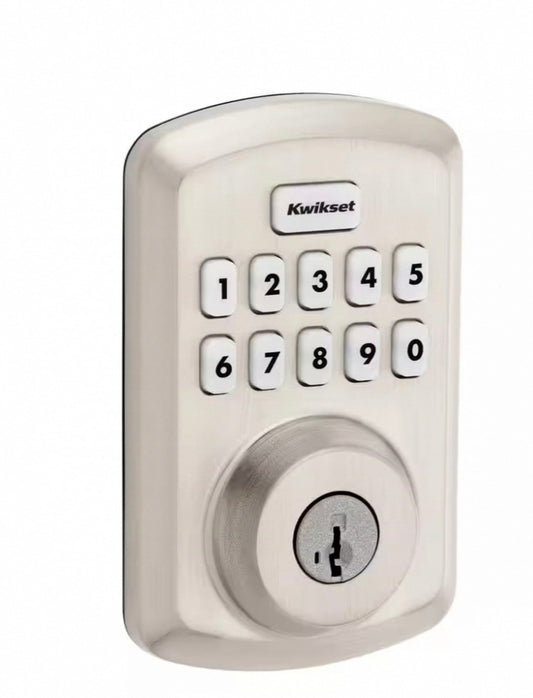 Powerbolt 250 10-Button Keypad Satin Nickel Transitional Electronic Deadbolt Door Lock