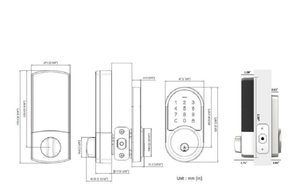 Round Aged Bronze Smart Wi-Fi Deadbolt Powered by Hubspace