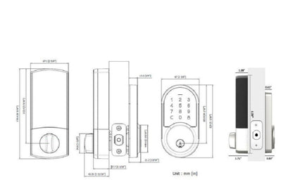 Round Aged Bronze Smart Wi-Fi Deadbolt Powered by Hubspace