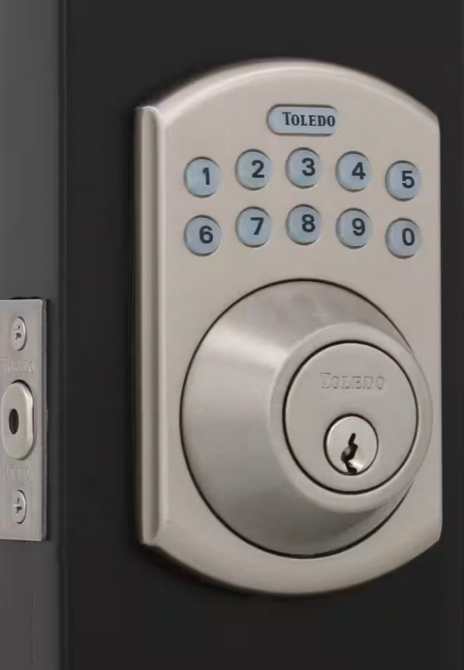 TOLEDO CV180E-US15 Door Bolt Keypad Keyless Lock Deadbolt  Electric Remote