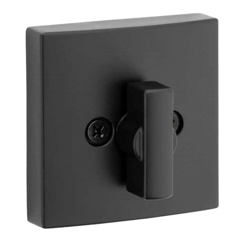 Prestige Spyglass Matte Black Square Single Cylinder Deadbolt Featuring SmartKey Security