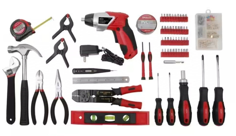 Home Tool Kit with 3.6-Volt Li-Ion Cordless Screwdriver,(161-Pieces)