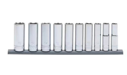 3/8 in. Drive Deep Metric Socket Set (10-Piece)