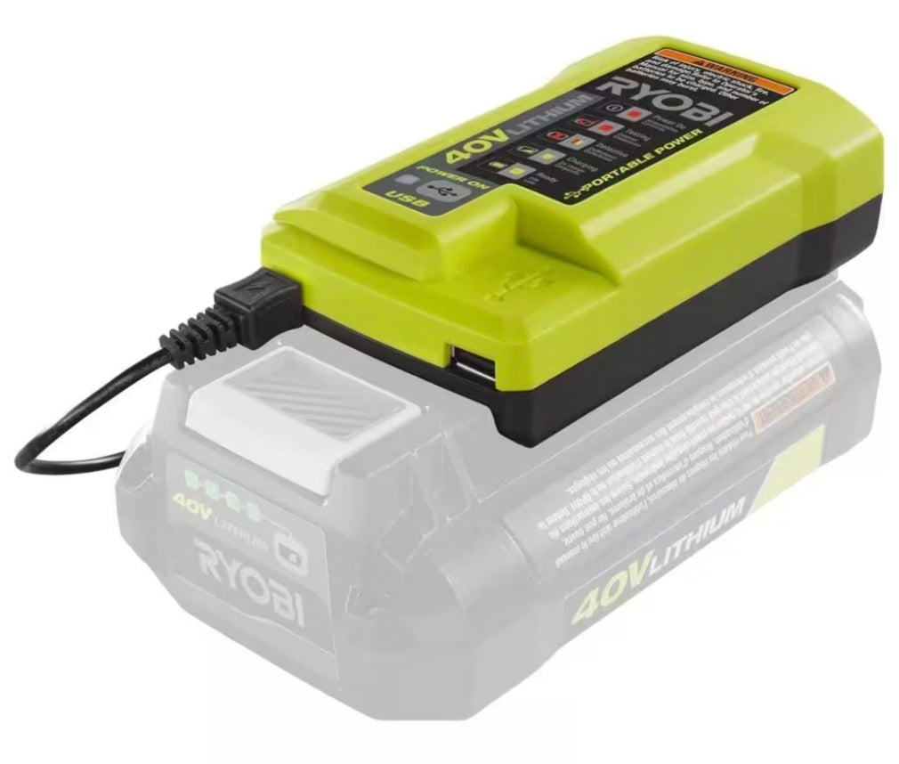 RYOBI 40V CHARGER W USB