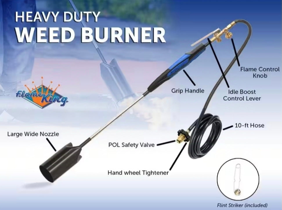 Flame King
500,000 BTU Propane Gas Torch Kit Heavy-Duty Weed Burner