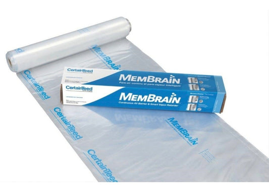 CertainTeed 902008 Air Barrier and Smart Vapor Retarder MemBrain 8 ft. W X 100 ft. L Roll 833 sq ft