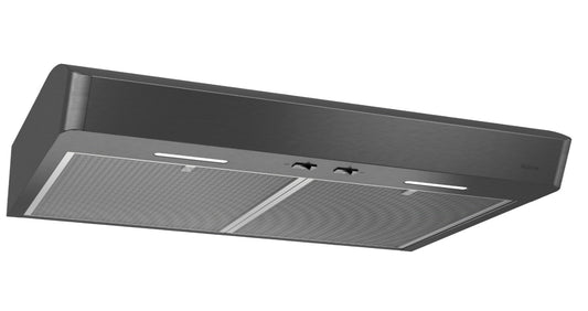 NuTone® Mantra 36-Inch 375 MAX Blower CFM 1.5 Sones Black Stainless Steel Range Hood