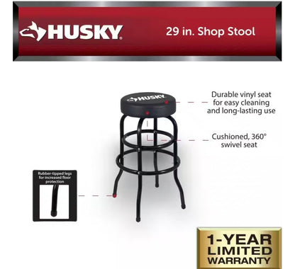 Husky
29 in. Shop Stool with 360° Swivel Seat