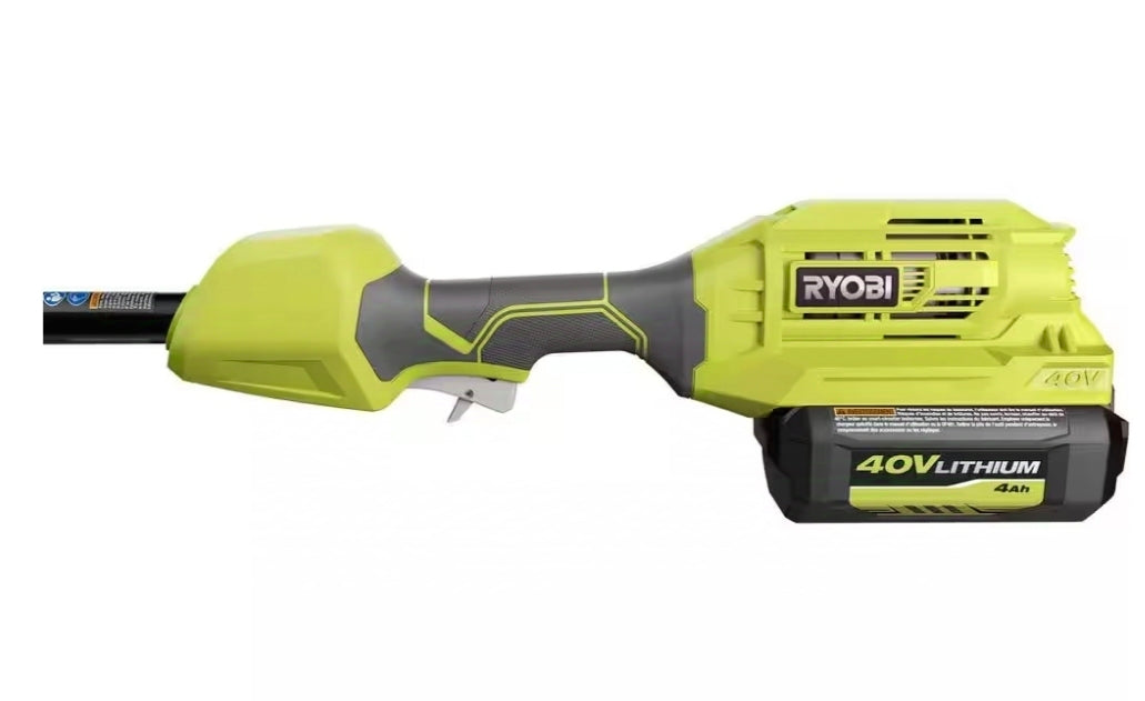 40V Expand-It Cordless Battery Attachment Capable Trimmer Power Head with 4.0 Ah Battery and Charger