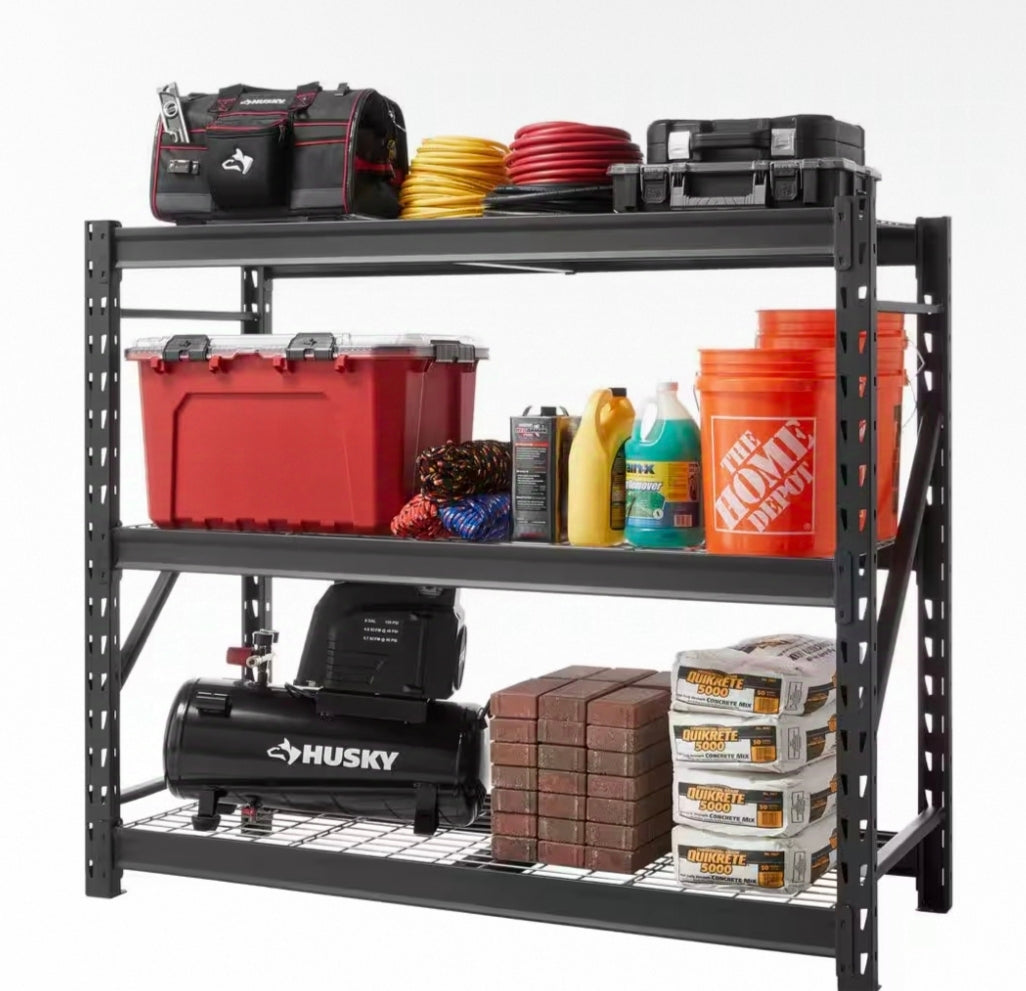 Husky
Husky 3-Tier 65 in. W x 54 in. H x 24 in. D Heavy Duty Industrial Welded Steel Garage Storage Shelving Unit in Black Only Pick Up