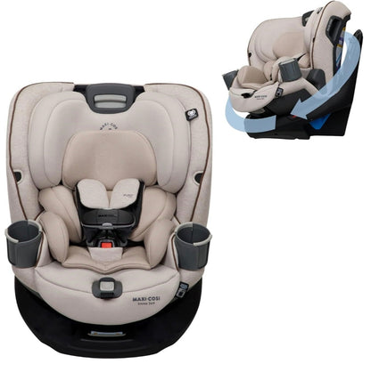 Maxi-Cosi Emme 360 Car Seat: Rotating Car Seat 360, All-in-One Convertible, Car Seat 360 Rotation, Swivel Car Seat in Desert Wonder