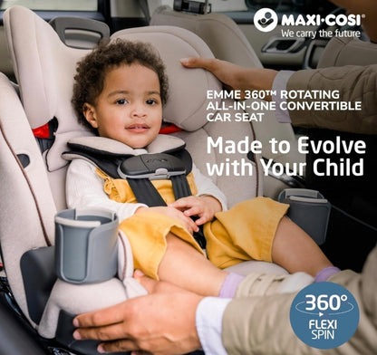 Maxi-Cosi Emme 360 Car Seat: Rotating Car Seat 360, All-in-One Convertible, Car Seat 360 Rotation, Swivel Car Seat in Desert Wonder