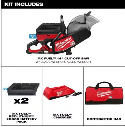 Milwaukee
MX FUEL Lithium-Ion Cordless 14 in. Cut Off Saw Kit with (2) Batteries and Charger