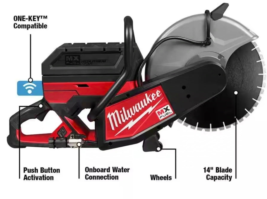 Milwaukee
MX FUEL Lithium-Ion Cordless 14 in. Cut Off Saw Kit with (2) Batteries and Charger