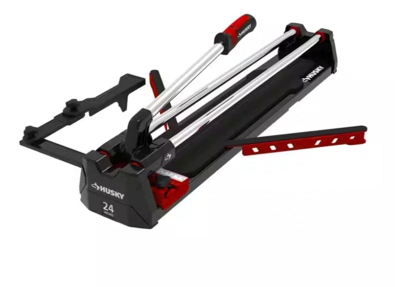 24 in. Tile Cutter with Tungsten Carbide Blade and Adjustable Gauge