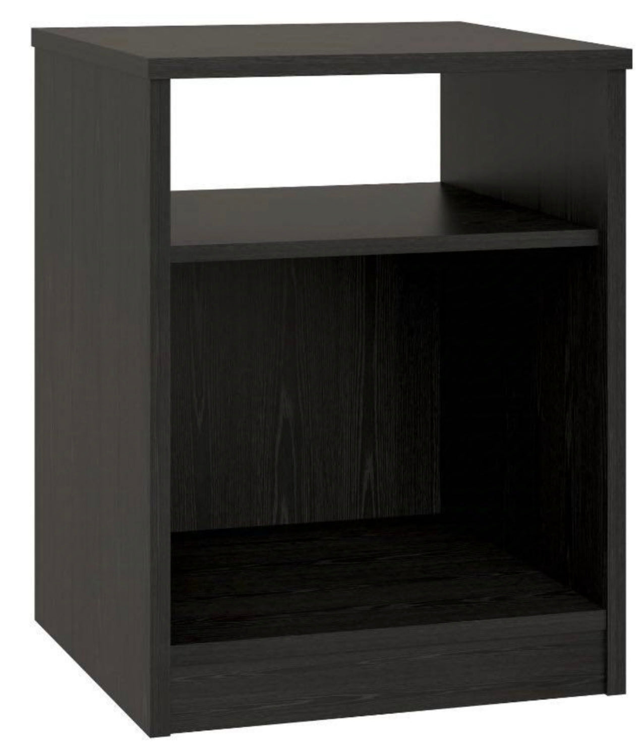 Mainstays Classic Open Shelf Nightstand, Black Oak