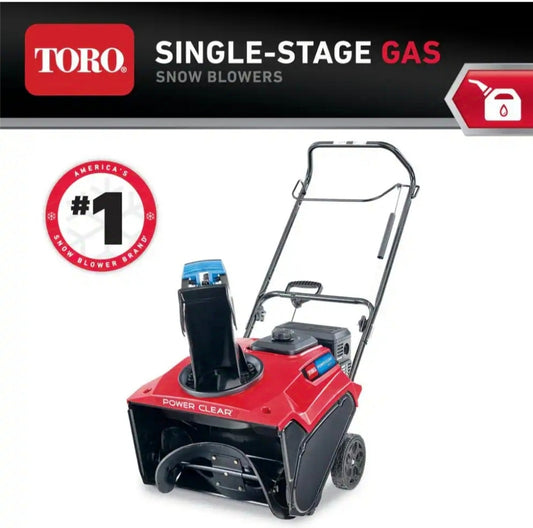 Toro
Power Clear 721 E 21 in. 212 cc Single-Stage Self Propelled Electric Start Gas Snow Blower