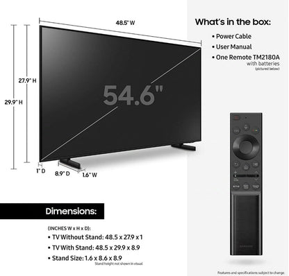 SAMSUNG 55-Inch Class Crystal 4K UHD AU8000 Series HDR, 3 HDMI Ports, Motion Xcelerator, Tap View, PC on TV, Q Symphony, Smart TV with Alexa Built-In (UN55AU8000FXZA, 2021 Model)