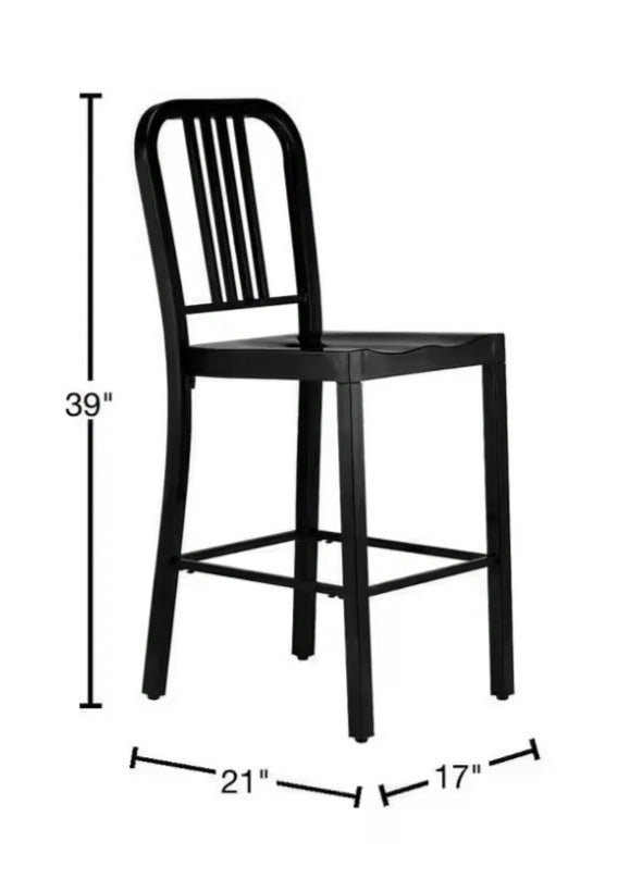 StyleWell
Kipling Black Metal Counter Stool with Back